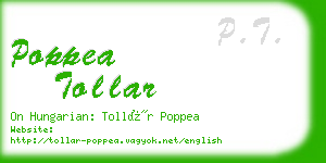 poppea tollar business card